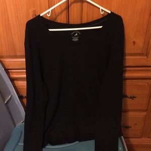 Basic black long sleeve tee